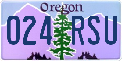 OR license plate 024RSU
