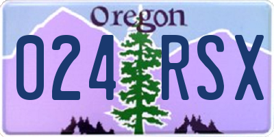 OR license plate 024RSX