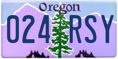 OR license plate 024RSY