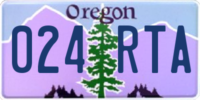 OR license plate 024RTA