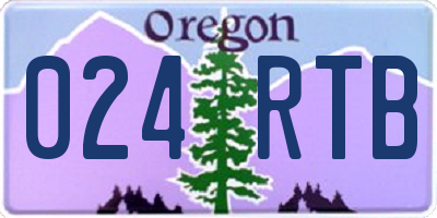 OR license plate 024RTB