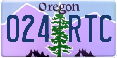 OR license plate 024RTC