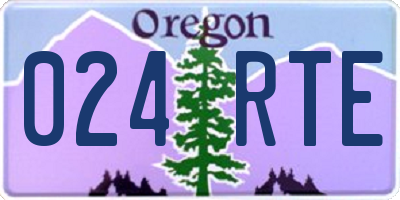 OR license plate 024RTE