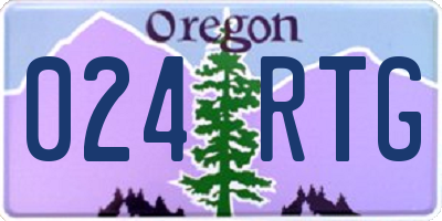 OR license plate 024RTG