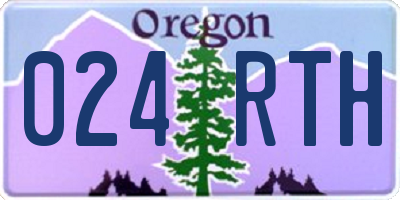 OR license plate 024RTH