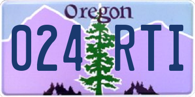 OR license plate 024RTI