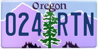 OR license plate 024RTN