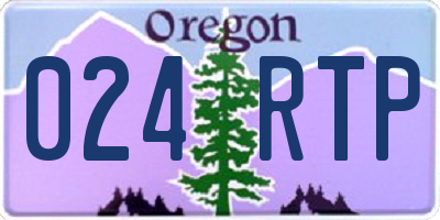 OR license plate 024RTP