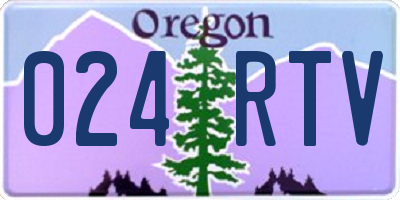 OR license plate 024RTV