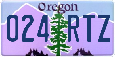 OR license plate 024RTZ