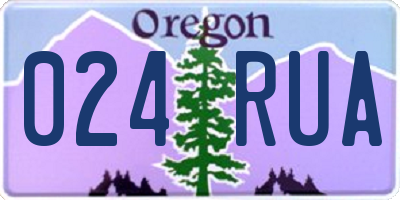 OR license plate 024RUA