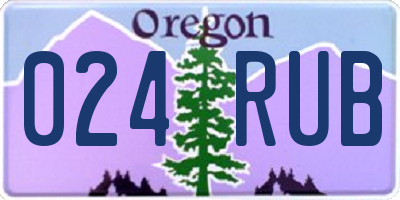 OR license plate 024RUB