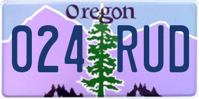 OR license plate 024RUD