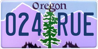 OR license plate 024RUE