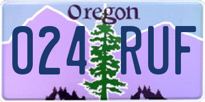 OR license plate 024RUF