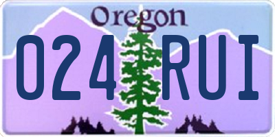 OR license plate 024RUI