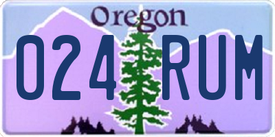 OR license plate 024RUM