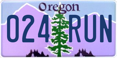 OR license plate 024RUN
