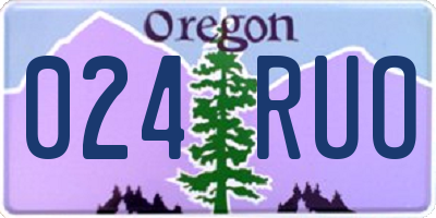 OR license plate 024RUO