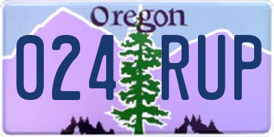 OR license plate 024RUP