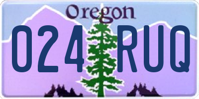 OR license plate 024RUQ
