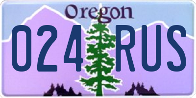 OR license plate 024RUS