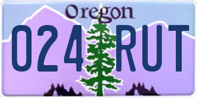OR license plate 024RUT