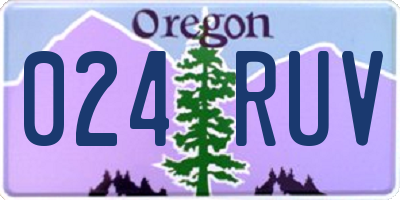 OR license plate 024RUV