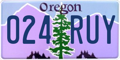 OR license plate 024RUY