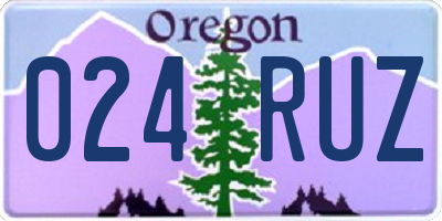 OR license plate 024RUZ