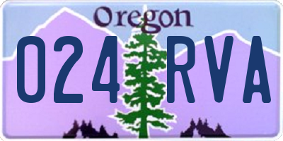 OR license plate 024RVA