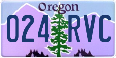OR license plate 024RVC