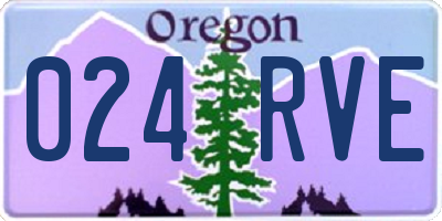 OR license plate 024RVE