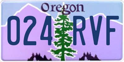OR license plate 024RVF