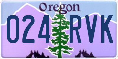 OR license plate 024RVK