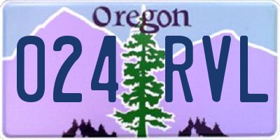 OR license plate 024RVL