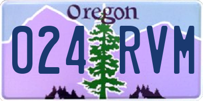 OR license plate 024RVM