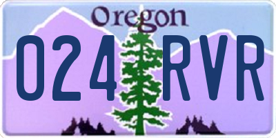 OR license plate 024RVR