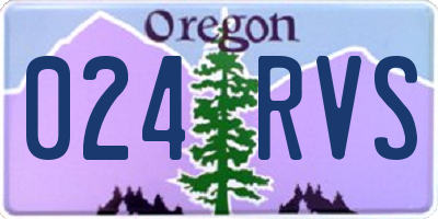 OR license plate 024RVS
