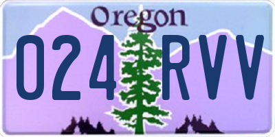 OR license plate 024RVV