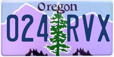 OR license plate 024RVX