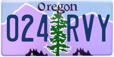 OR license plate 024RVY