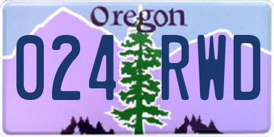 OR license plate 024RWD