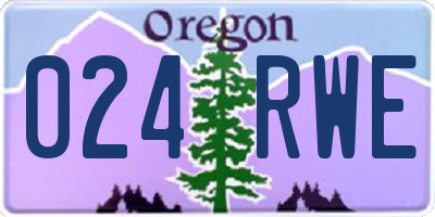 OR license plate 024RWE