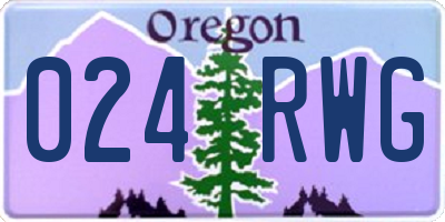OR license plate 024RWG