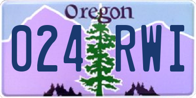 OR license plate 024RWI