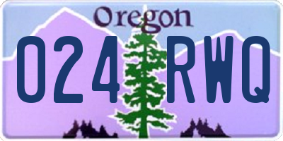 OR license plate 024RWQ