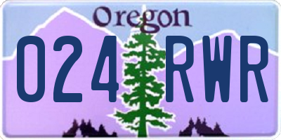 OR license plate 024RWR