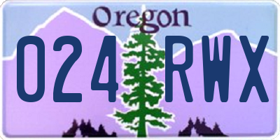 OR license plate 024RWX
