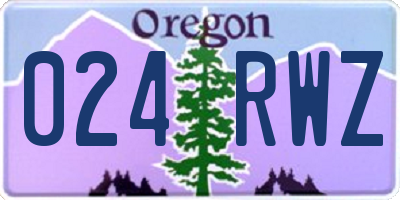 OR license plate 024RWZ